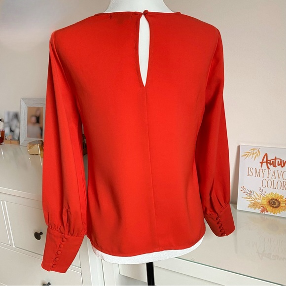 Dynamite - Coral Red Blouse - Picture 3 of 6